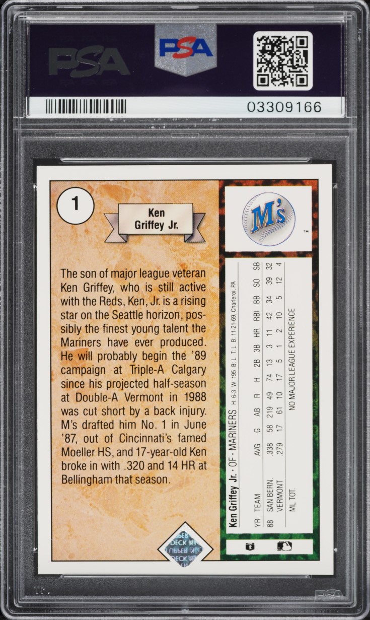 1989 Upper Deck Ken Griffey Jr. ROOKIE #1 PSA 9 MINT