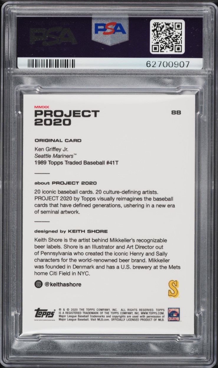 2020 Topps Project '20 Keith Shore Ken Griffey Jr. #88 PSA 10 GEM MINT