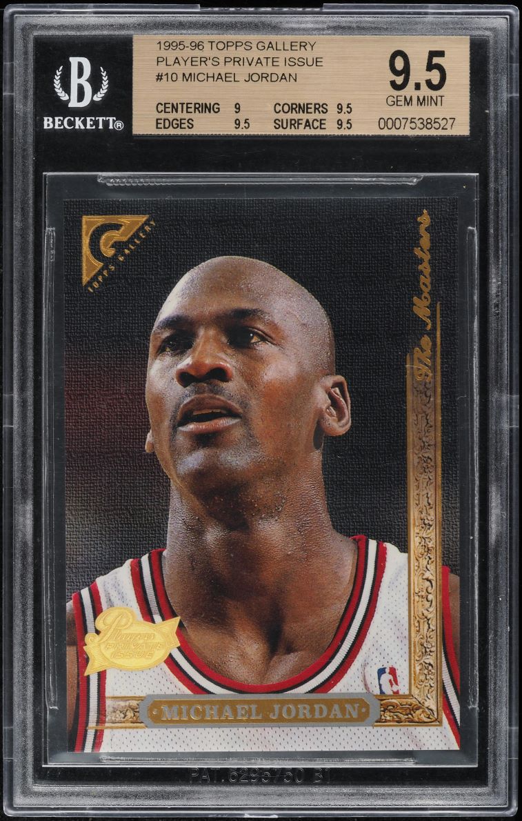 1995 Topps Gallery Player's Private Issue Michael Jordan #10 BGS 9.5 GEM MINT