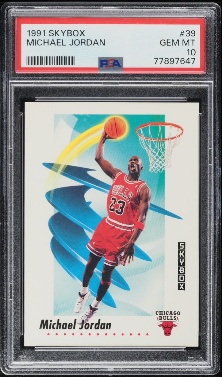 1991 Skybox Basketball Michael Jordan #572 PSA 10 GEM MINT on 