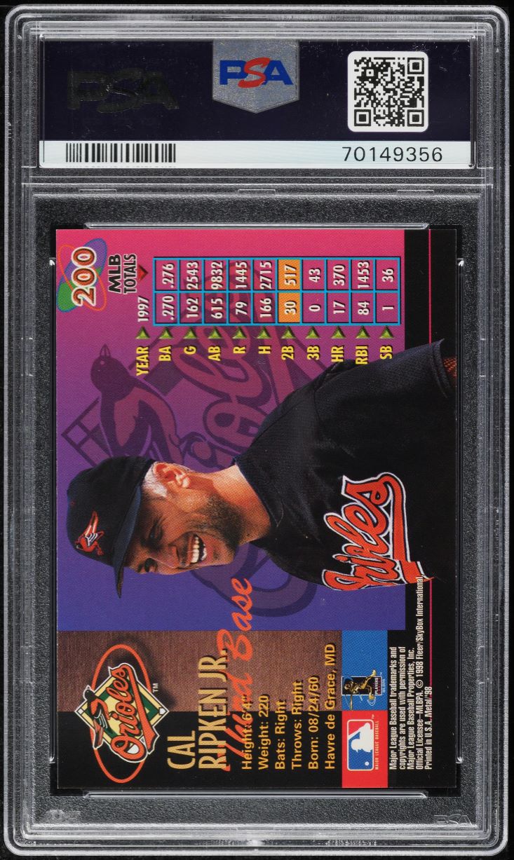 1998 Metal Universe Cal Ripken Jr. #200 PSA 10 GEM MINT