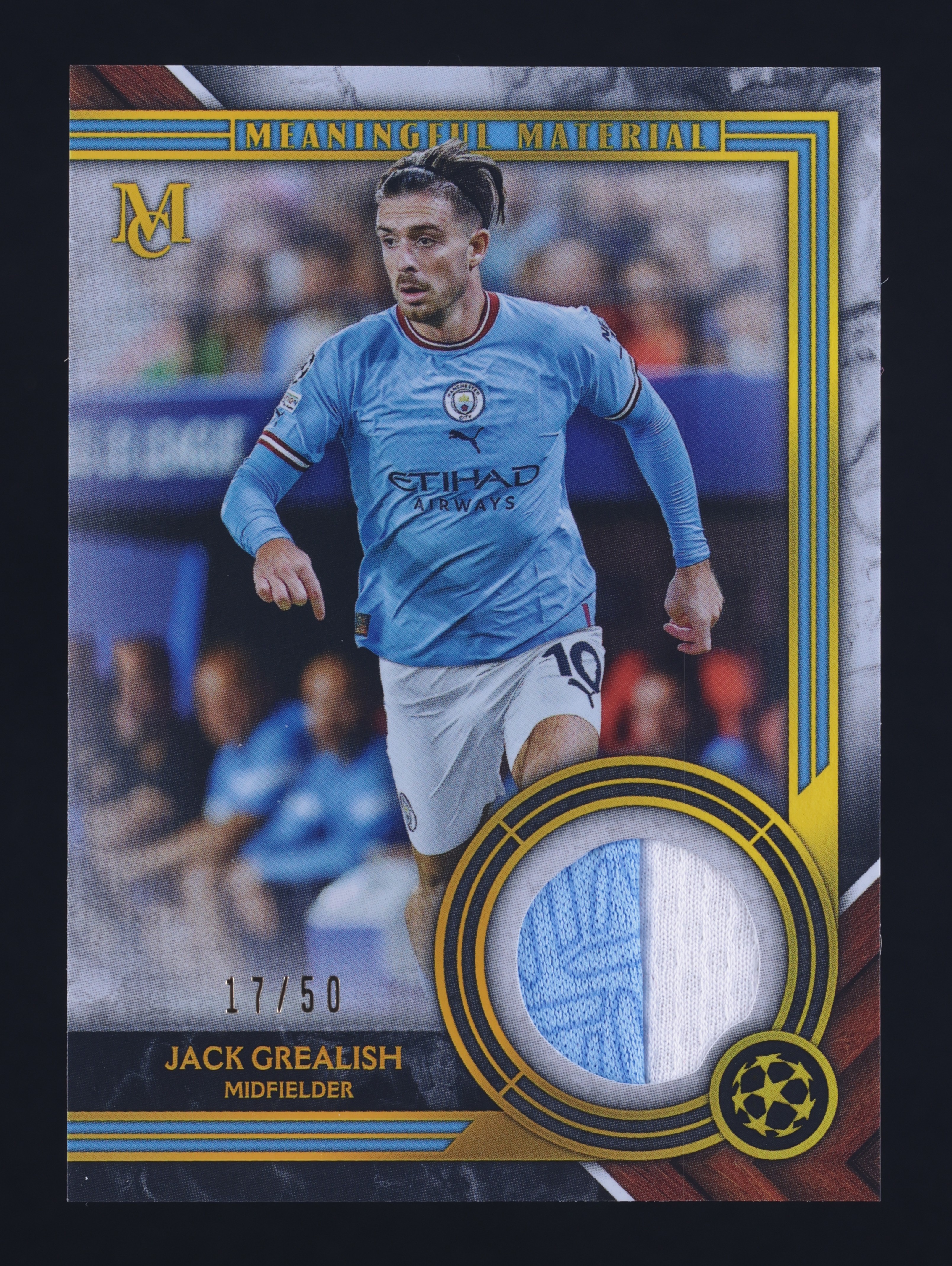2022 Topps Museum Collection UEFA Gold Jack Grealish PATCH /50