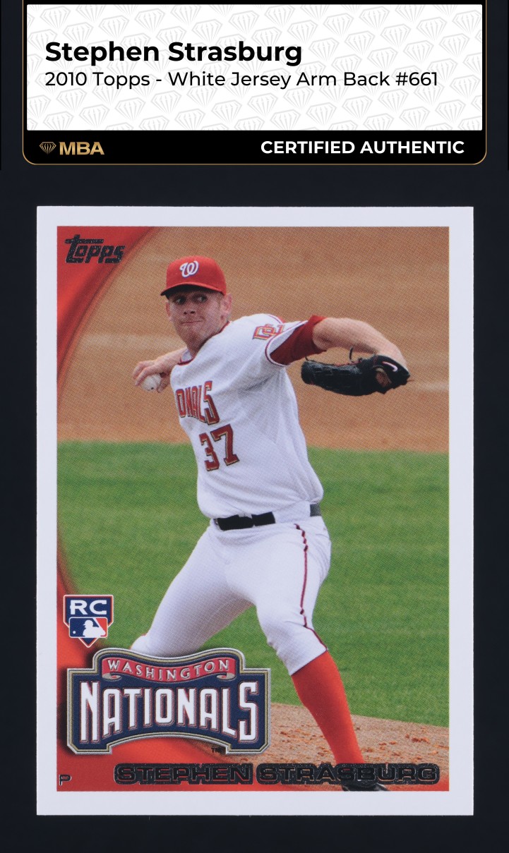 2010 Topps Stephen Strasburg ROOKIE #661 MBA AUTH