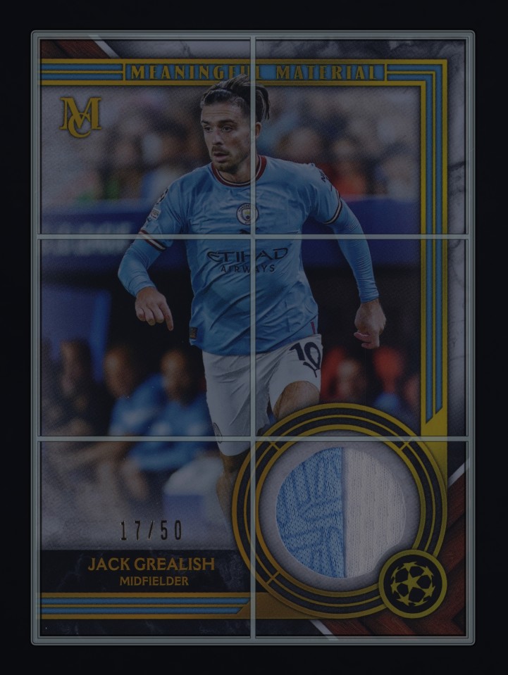 2022 Topps Museum Collection UEFA Gold Jack Grealish PATCH /50