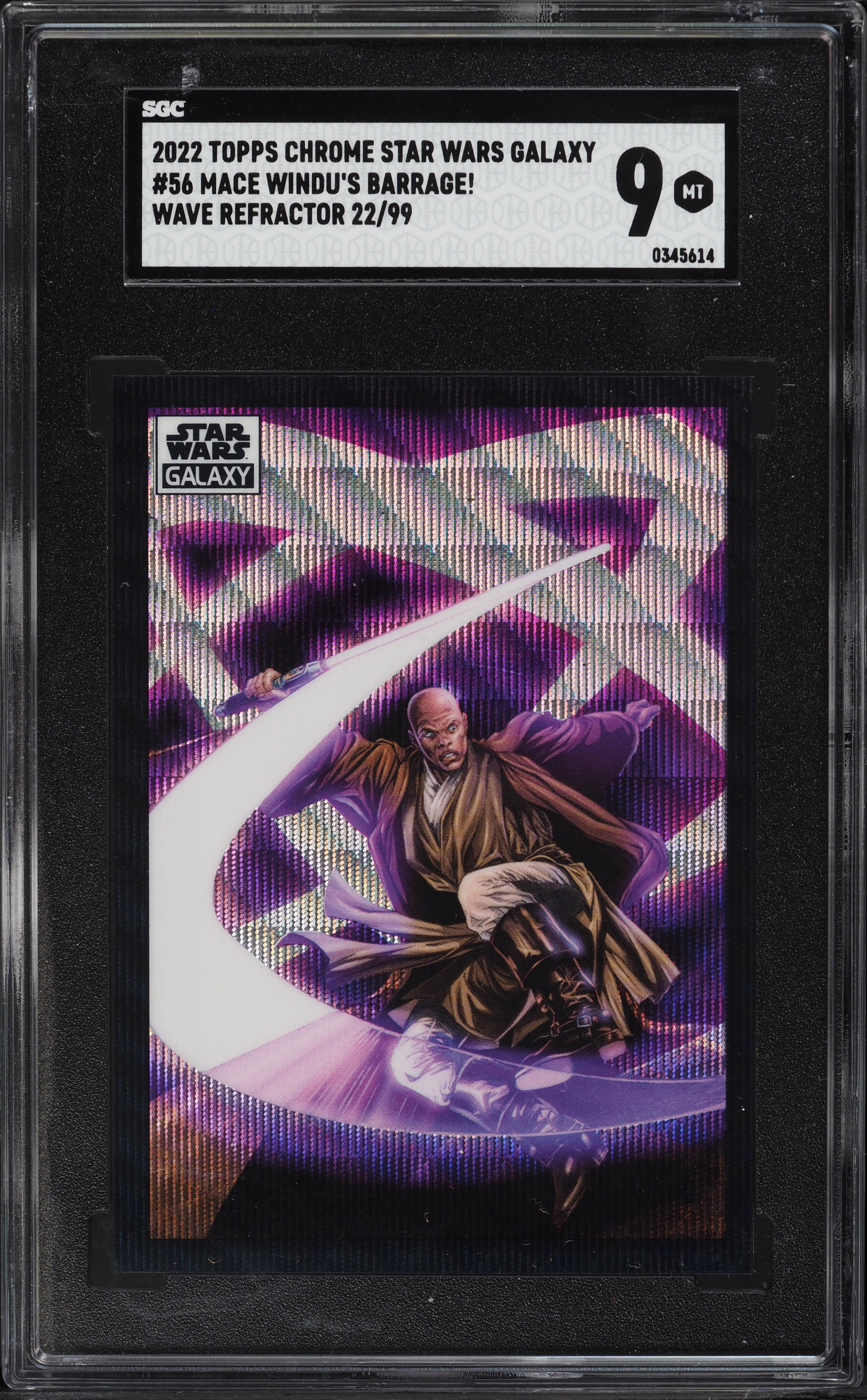 Star Wars Galaxy Usurperカード /150 2022 Topps Chrome Star Wars Galaxy Wave Mace Windu's Barrage! /99
