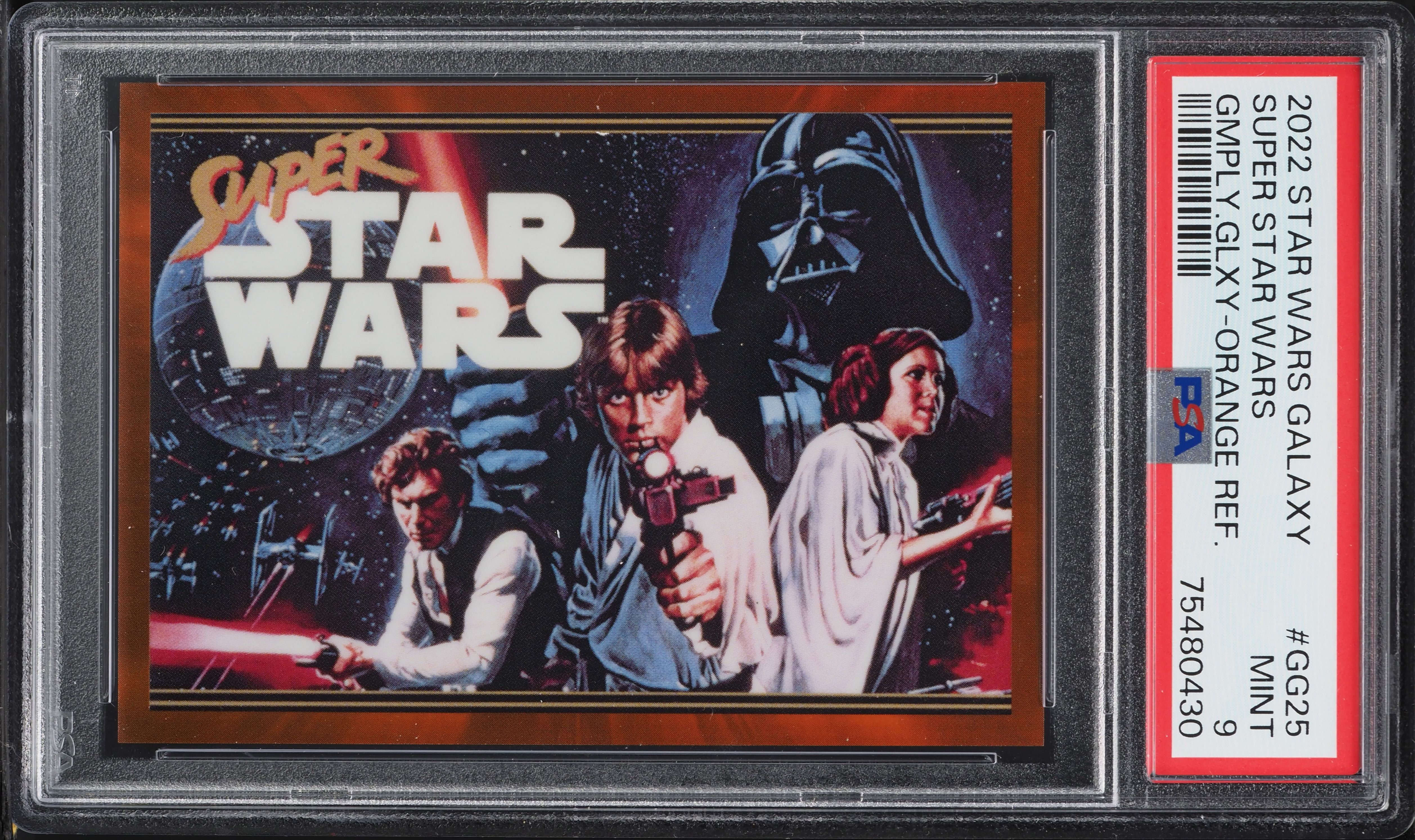 2022 Topps Chrome Star Wars Galaxy Gameplay Orange Super Star Wars
