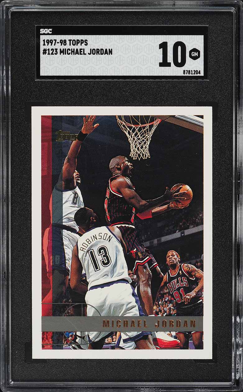 1997 Topps Basketball Michael Jordan #123 SGC 10 GEM MINT