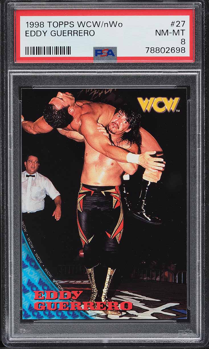 1998 Topps WCW nWo Eddy Guerrero ROOKIE #27 PSA 8 NM-MT