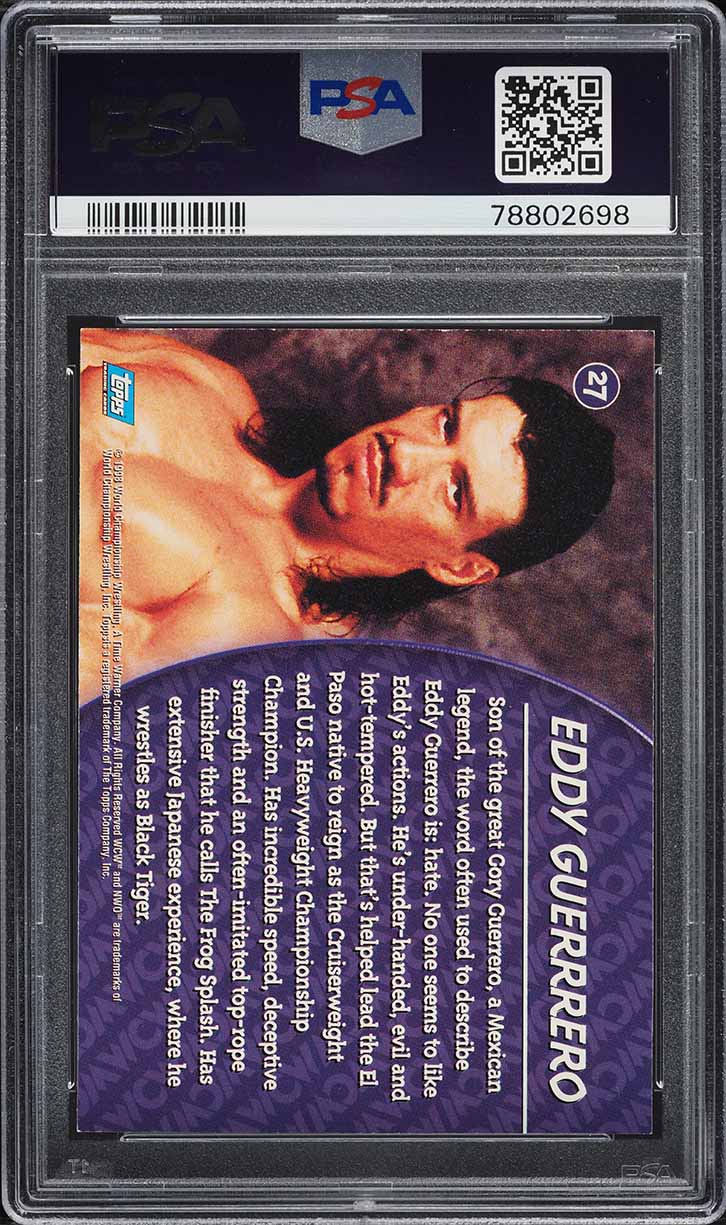 1998 Topps WCW nWo Eddy Guerrero ROOKIE #27 PSA 8 NM-MT