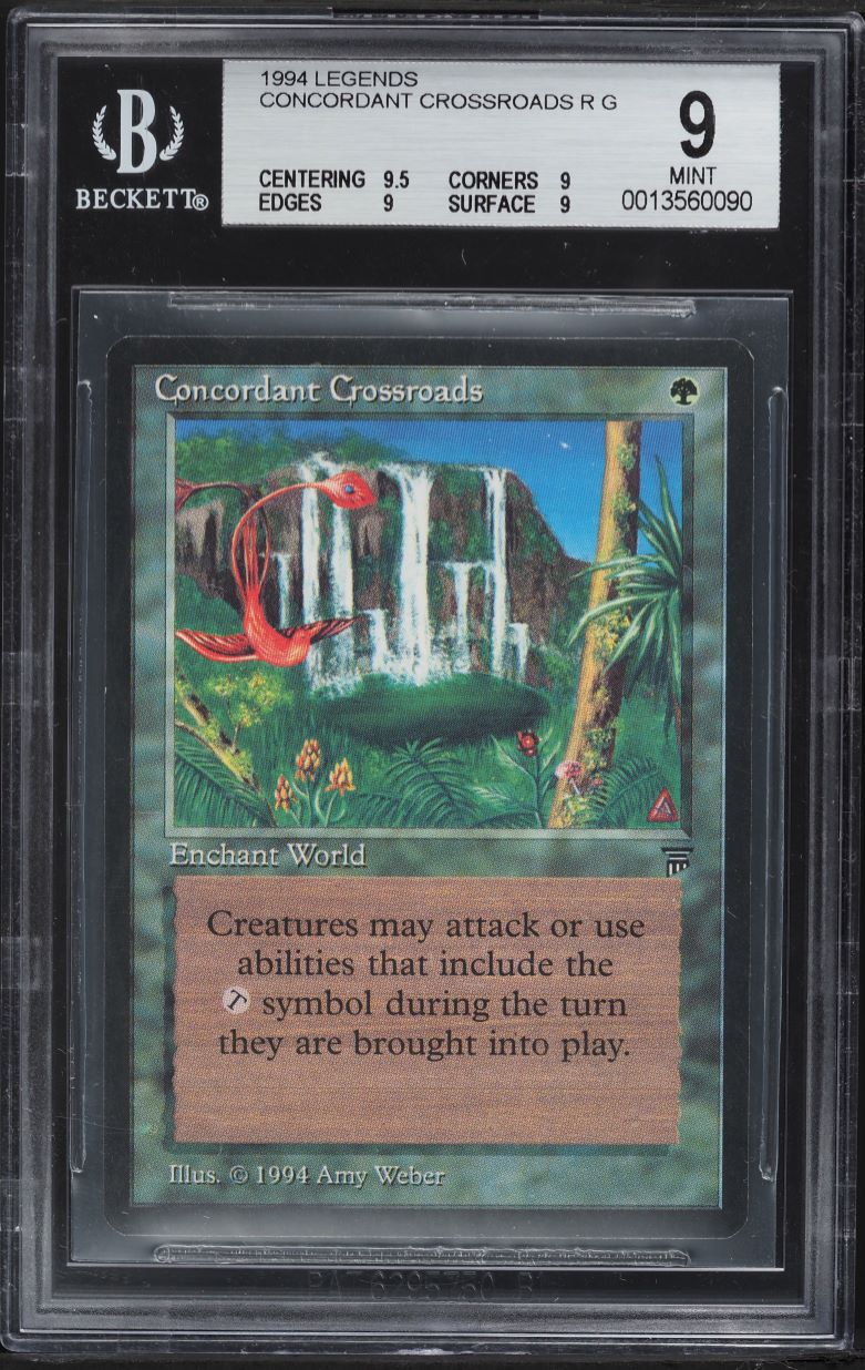 1994 Magic The Gathering MTG Legends Concordant Crossroads BGS 9 MINT ...