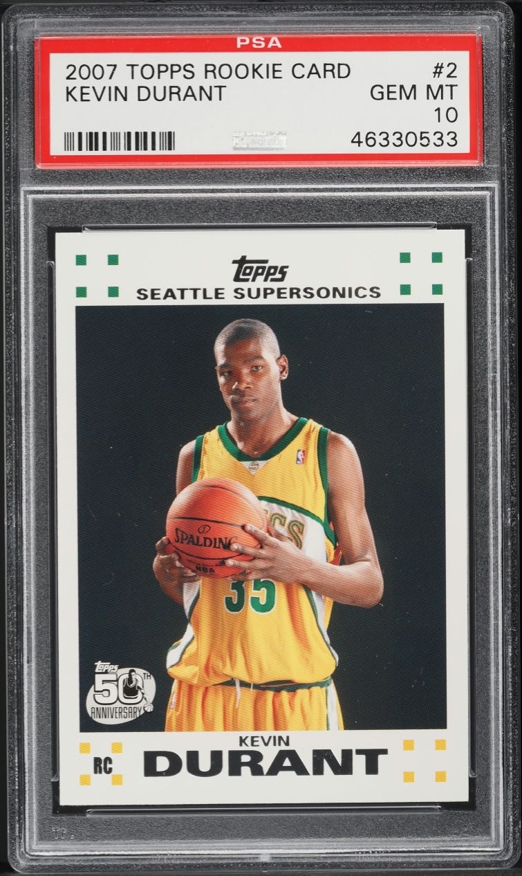 2007 Topps Basketball Kevin Durant ROOKIE #2 PSA 10 GEM MINT