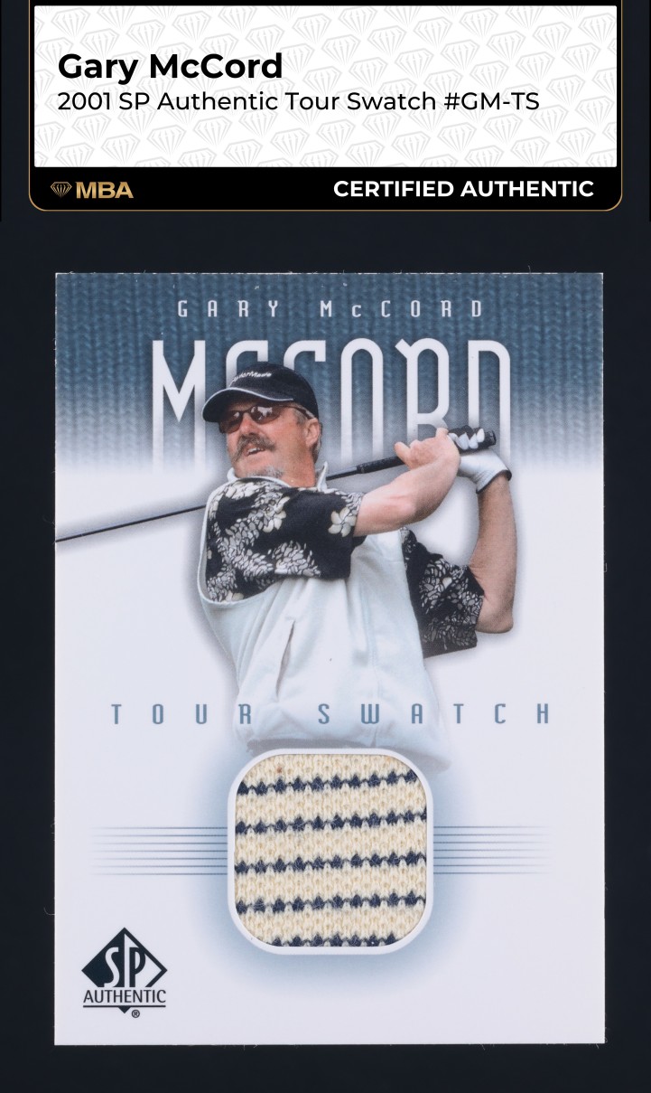 Gary McCord #GM-TS 2001 Sp Authentic Tour Swatch Relic Golf