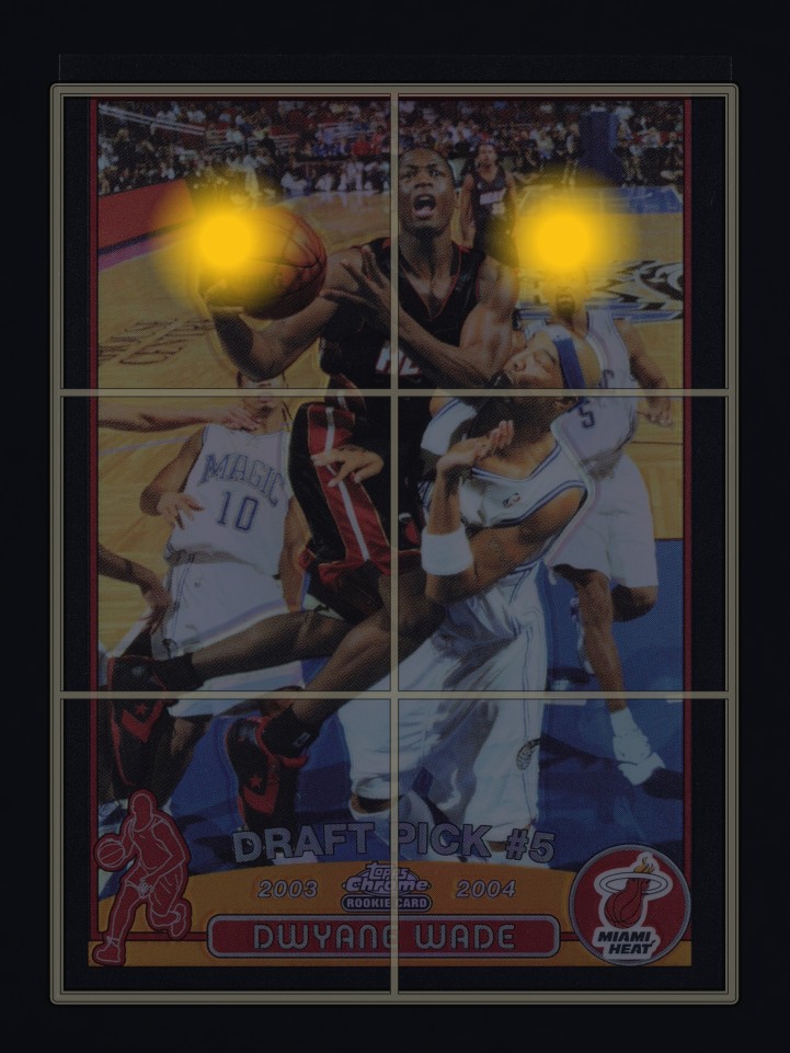 2003 Topps Chrome Black Refractor Dwyane Wade ROOKIE /500 #115 MBA AUTH
