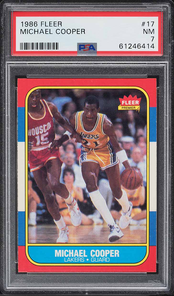 1986 Fleer Basketball Michael Cooper #17 PSA 7 NRMT
