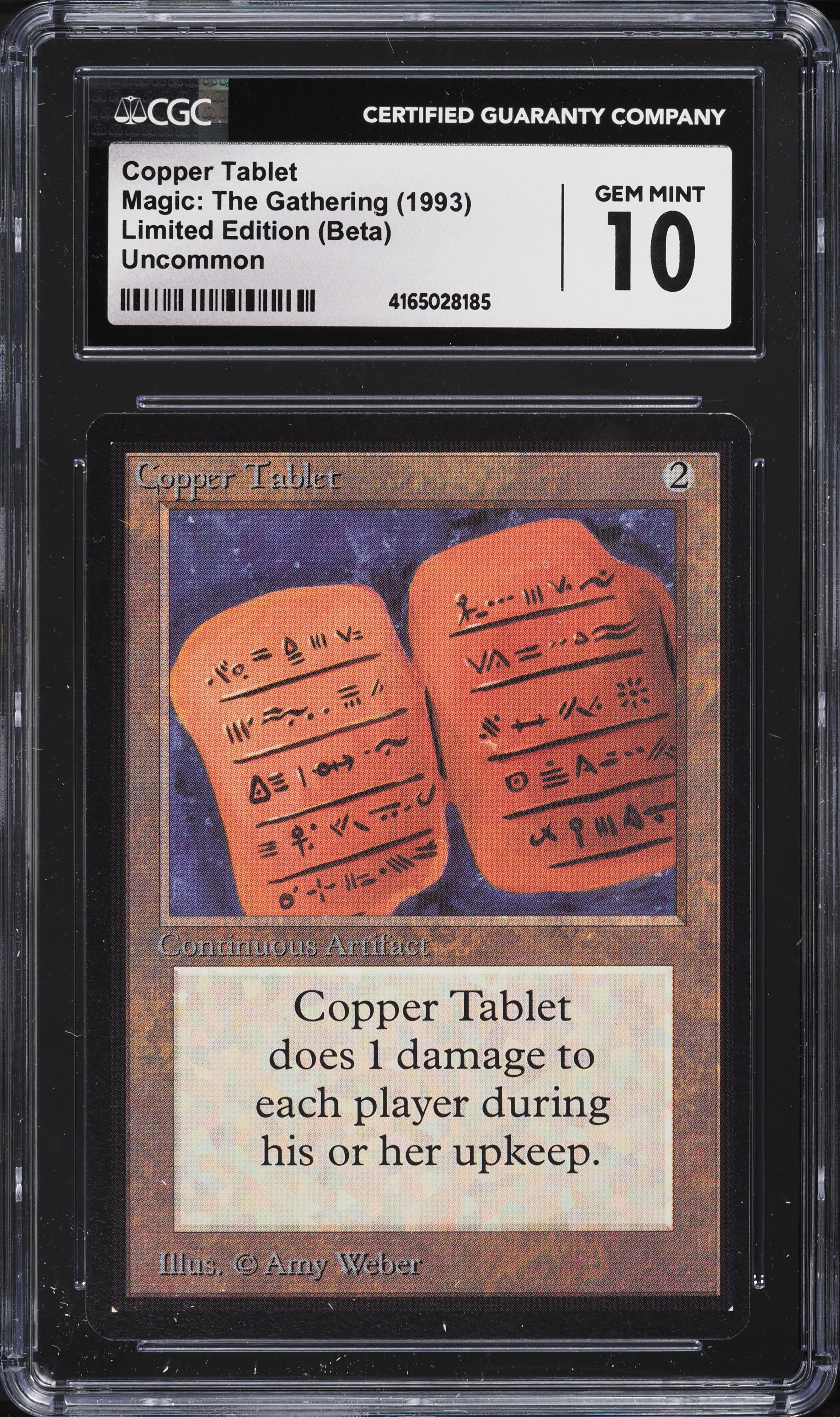 1993 Magic The Gathering MTG Beta Copper Tablet CGC 10 GEM MINT on