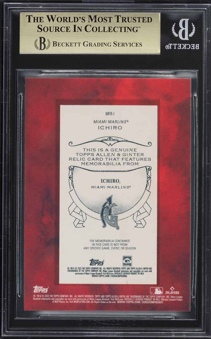 2022 Topps Allen & Ginter Mini Framed Relics Ichiro PATCH #MFRI