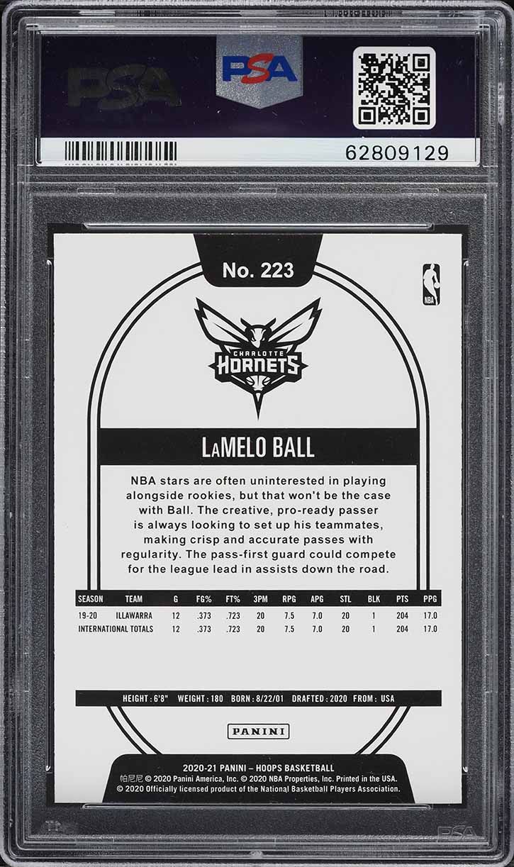 2020 Hoops LaMelo Ball ROOKIE #223 PSA 7 NRMT