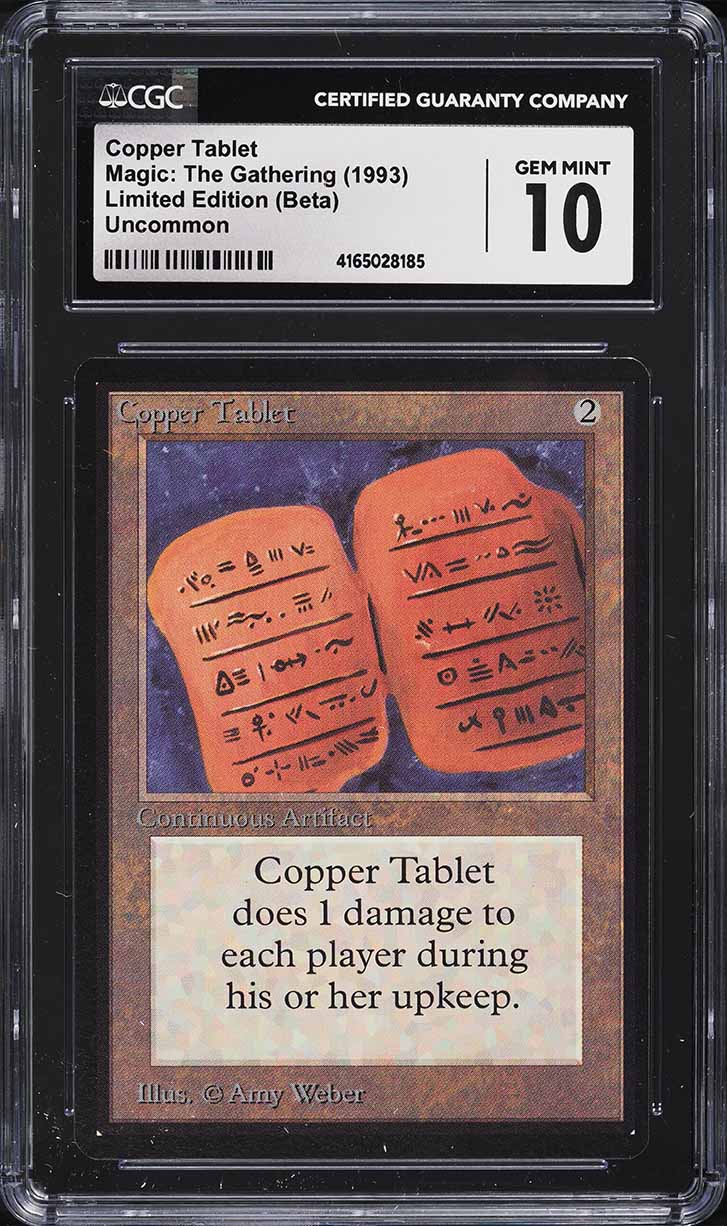 1993 Magic The Gathering MTG Beta Copper Tablet CGC 10 GEM MINT