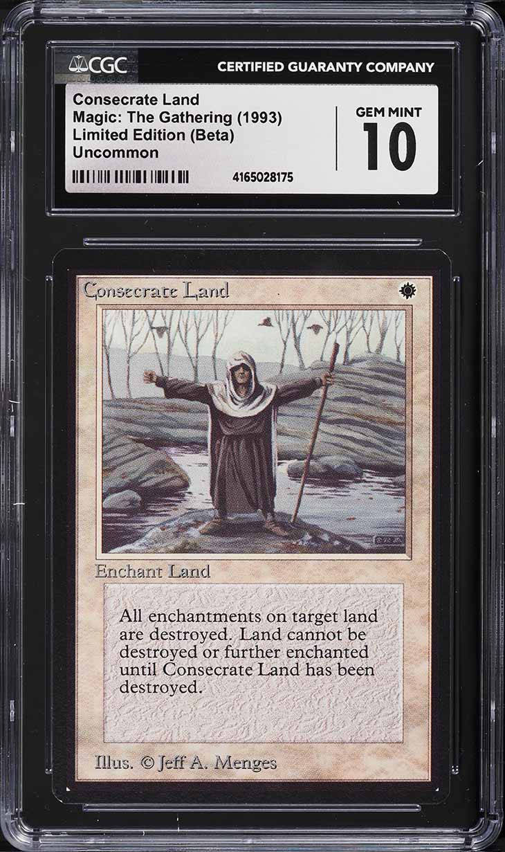1993 Magic The Gathering MTG Beta Consecrate Land CGC 10 GEM MINT
