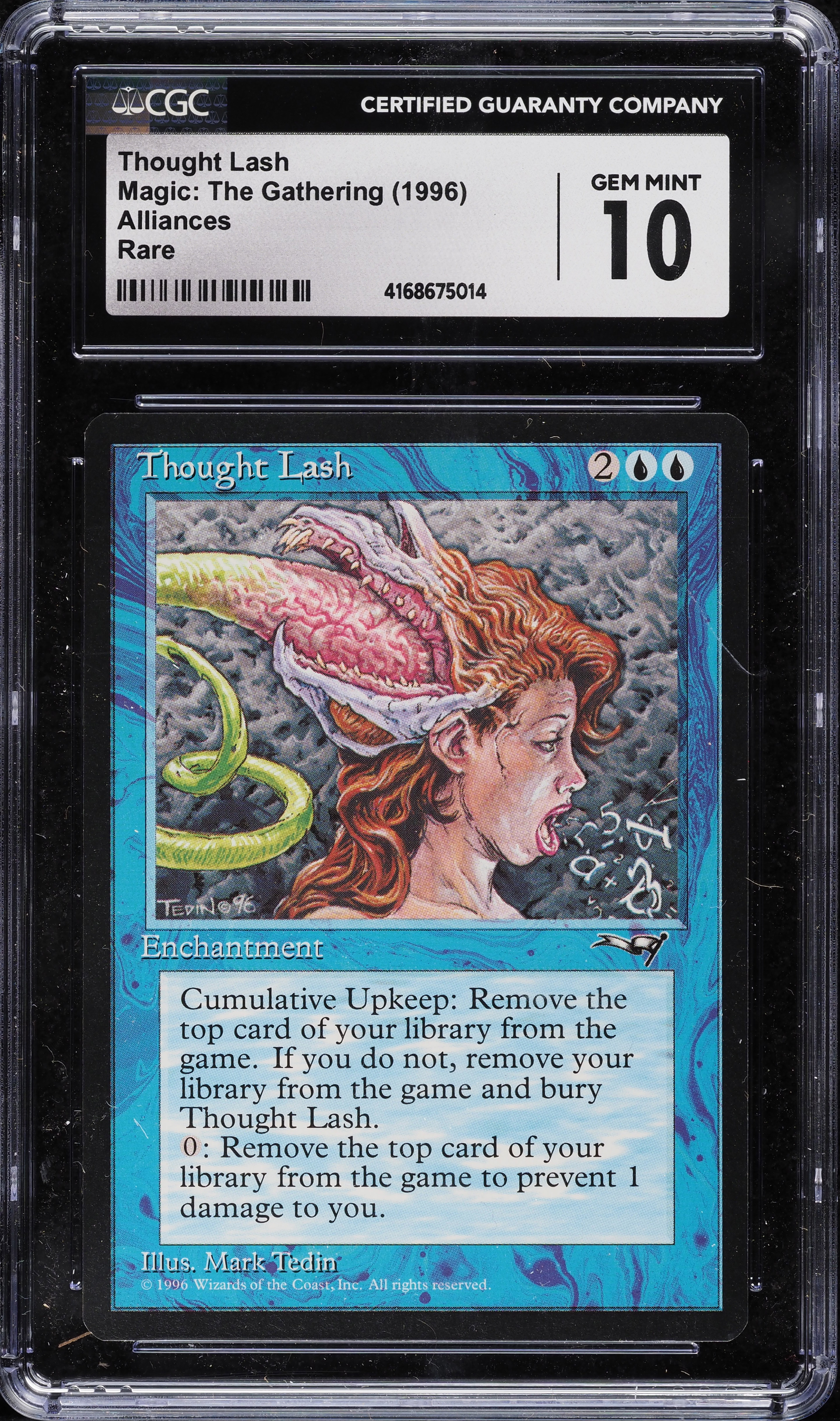 1996 Magic The Gathering MTG Alliances Thought Lash CGC 10 GEM