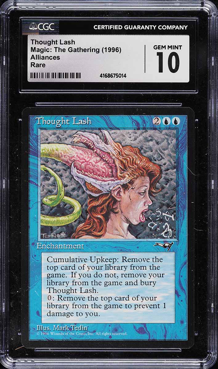 1996 Magic The Gathering MTG Alliances Thought Lash CGC 10 GEM