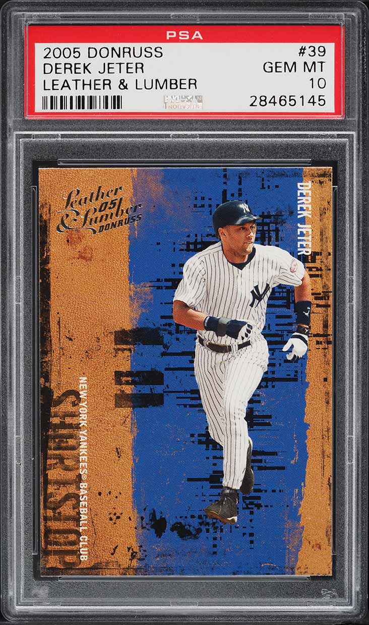 2005 Donruss Leather & Lumber Derek Jeter #39 PSA 10 GEM MINT