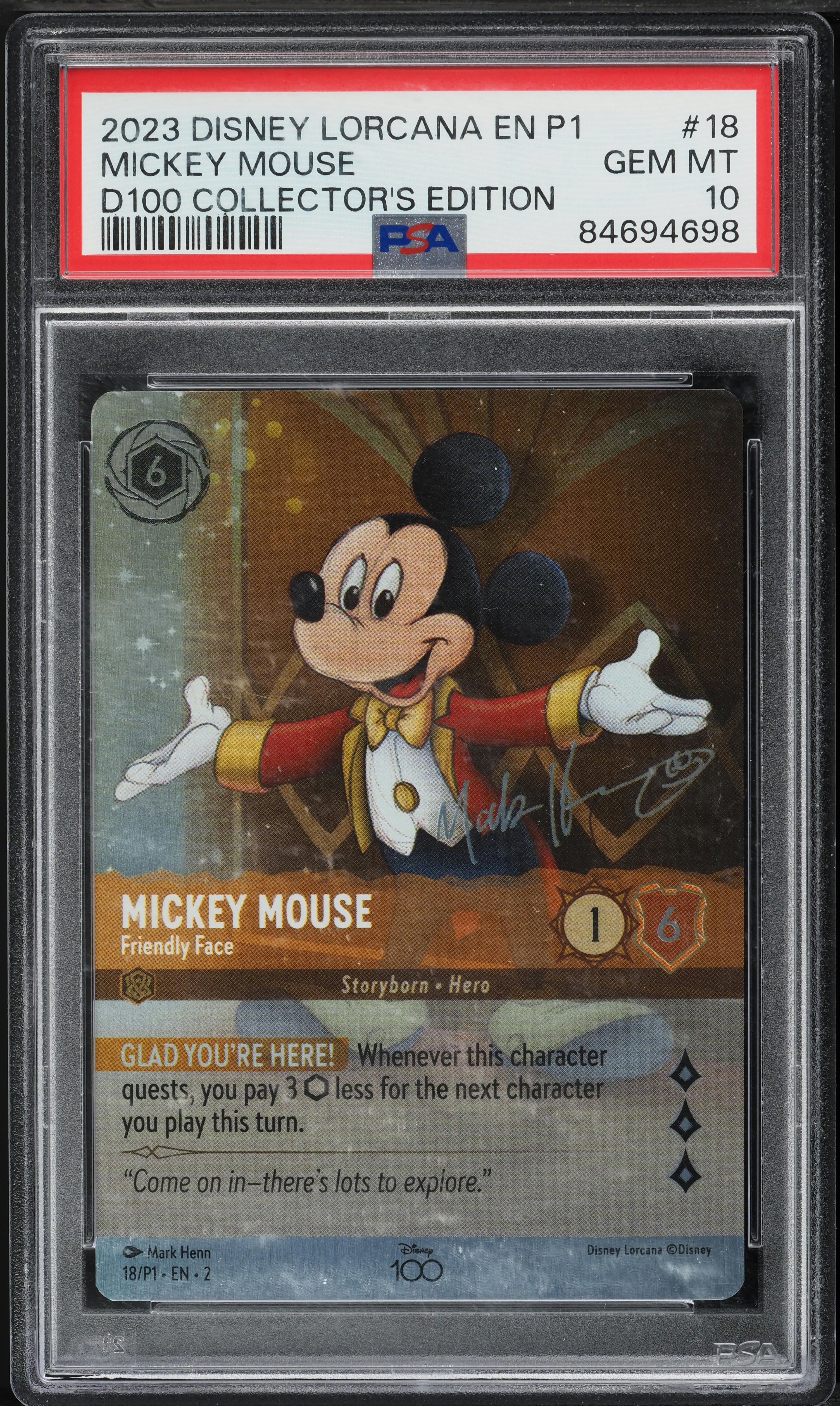 2023 Disney Lorcana Promo D100 Collector's Edition Mickey Mouse