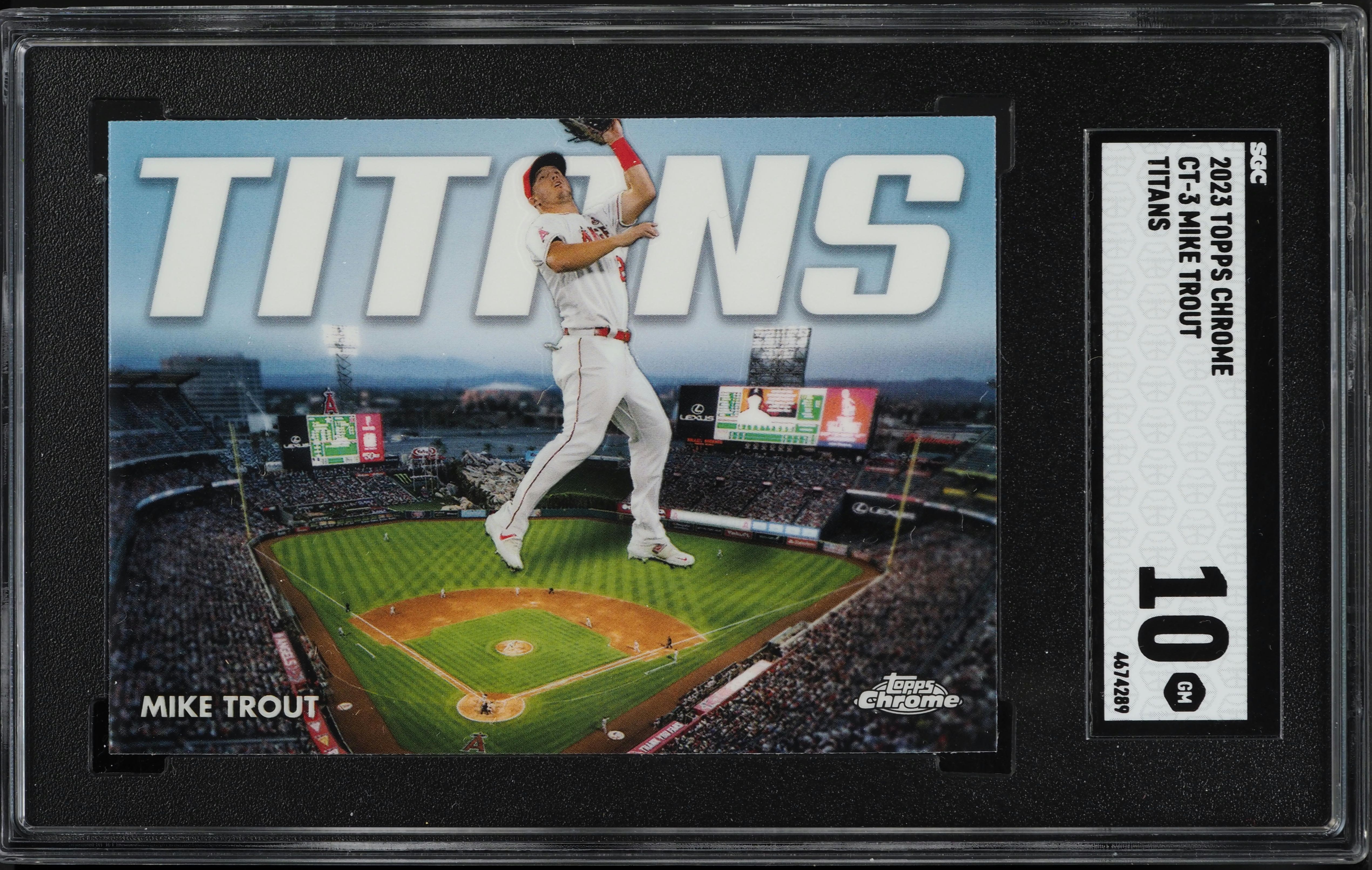 2023 Topps Chrome Titans Mike Trout #CT-3 SGC 10 GEM MINT on