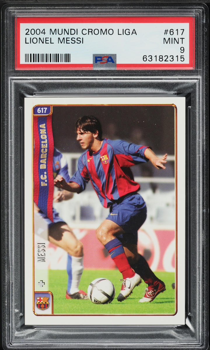 2004 Mundi Cromo Liga Lionel Messi ROOKIE #617 PSA 9 MINT