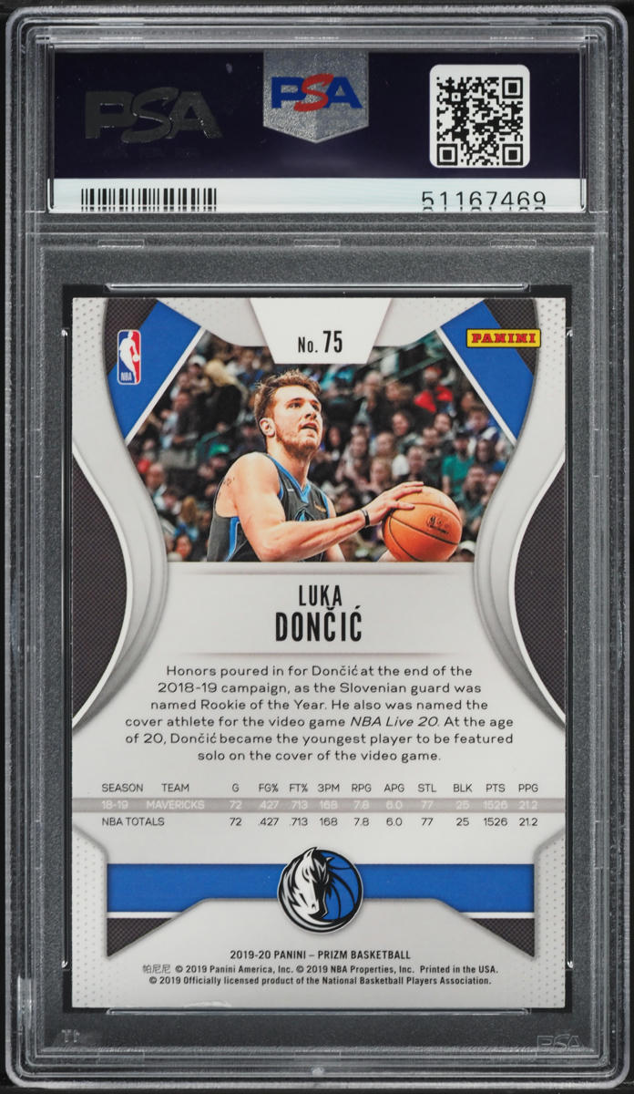 その他 2021 Luka Doncic Prizm 75th PSA 9 2019 Panini Prizm Luka Doncic #75 PSA 9 MINT on Fanatics Collect