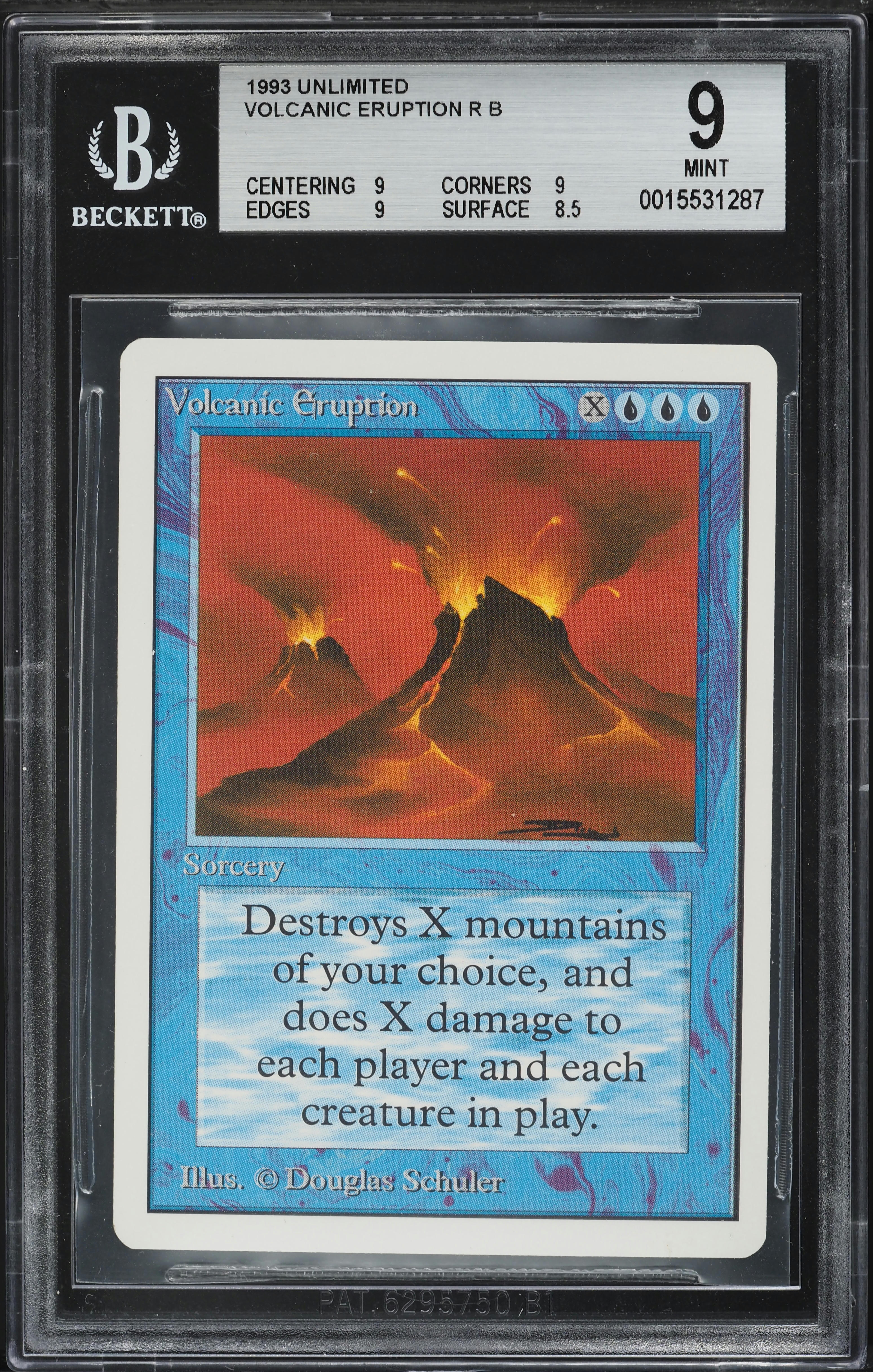 Volcanic 　MTG 1993 Magic The Gathering MTG Unlimited Volcanic Eruption BGS 9