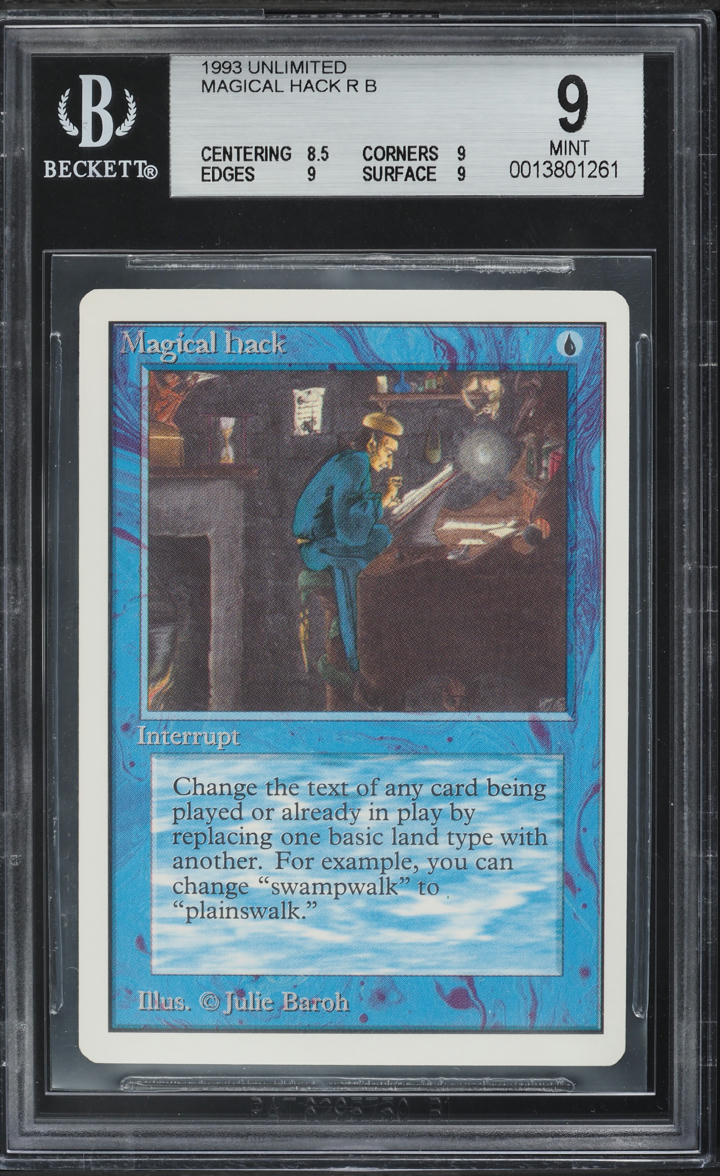 1993 Magic The Gathering MTG Unlimited Magical Hack BGS 9 MINT on Fanatics Collect 1993 Magic The Gathering MTG Unlimited Magical Hack BGS 9 MINT on Fanatics Collect