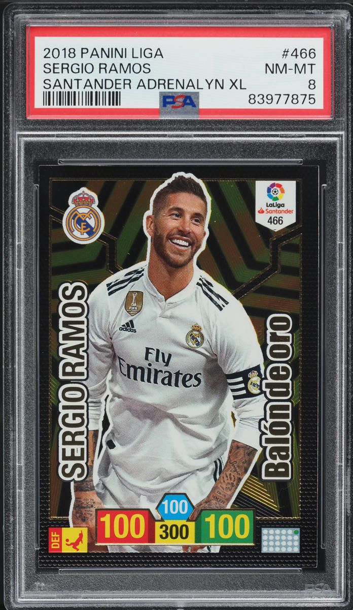 2018 Panini Liga Santander Adrenalyn XL Sergio Ramos #466 PSA 8 NM-MT