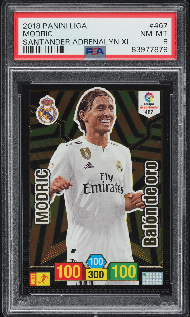 2018 Panini Liga Santander Adrenalyn XL Modric #467 PSA 8 NM-MT