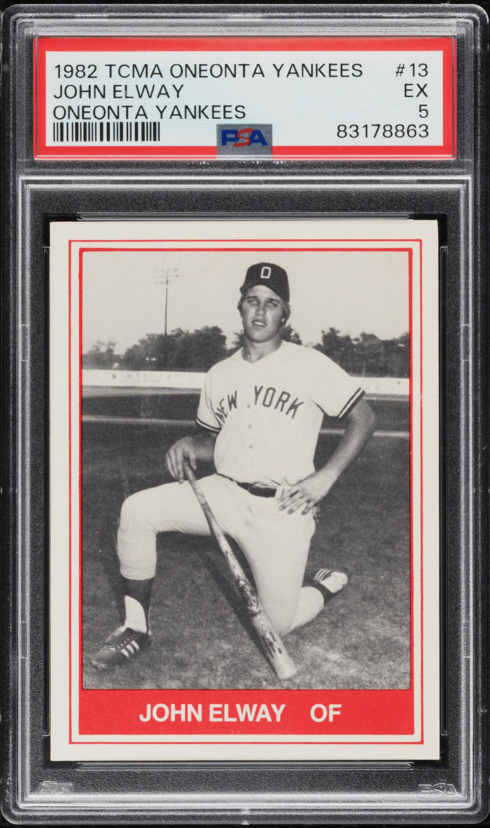 1982 TCMA Oneonta Yankees John Elway ROOKIE #13 PSA 5 EX (PWCC-E)