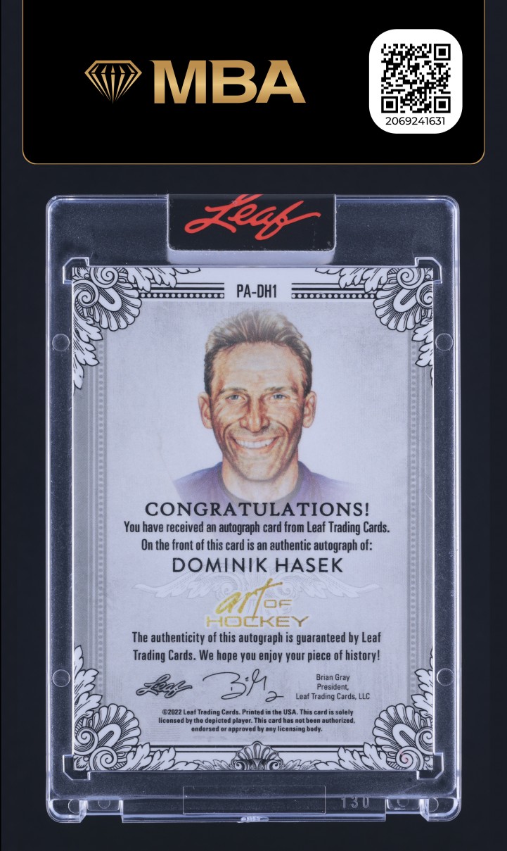 2021 Leaf Art Of Hockey Portrait Bronze Dominik Hasek AUTO /30 #PA