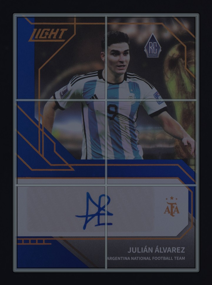 2022 FansMall Light Argentina Blue Julian Alvarez ROOKIE AUTO /99 MBA AUTH