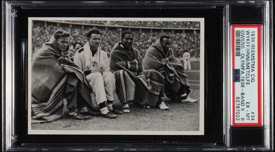 1936 Reemstma Olympia '36 Band II Wykoff Metcalfe Jesse Owens ROOKIE #34 PSA 6