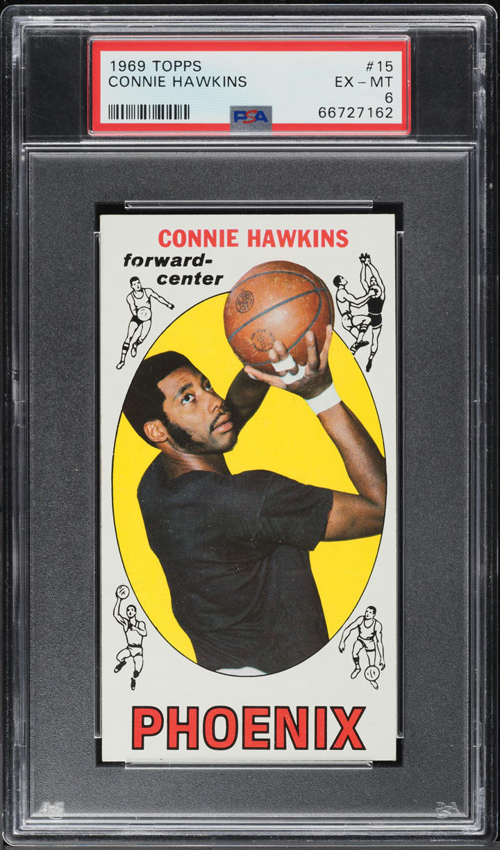 1969 Topps Basketball Connie Hawkins ROOKIE #15 PSA 6 EXMT