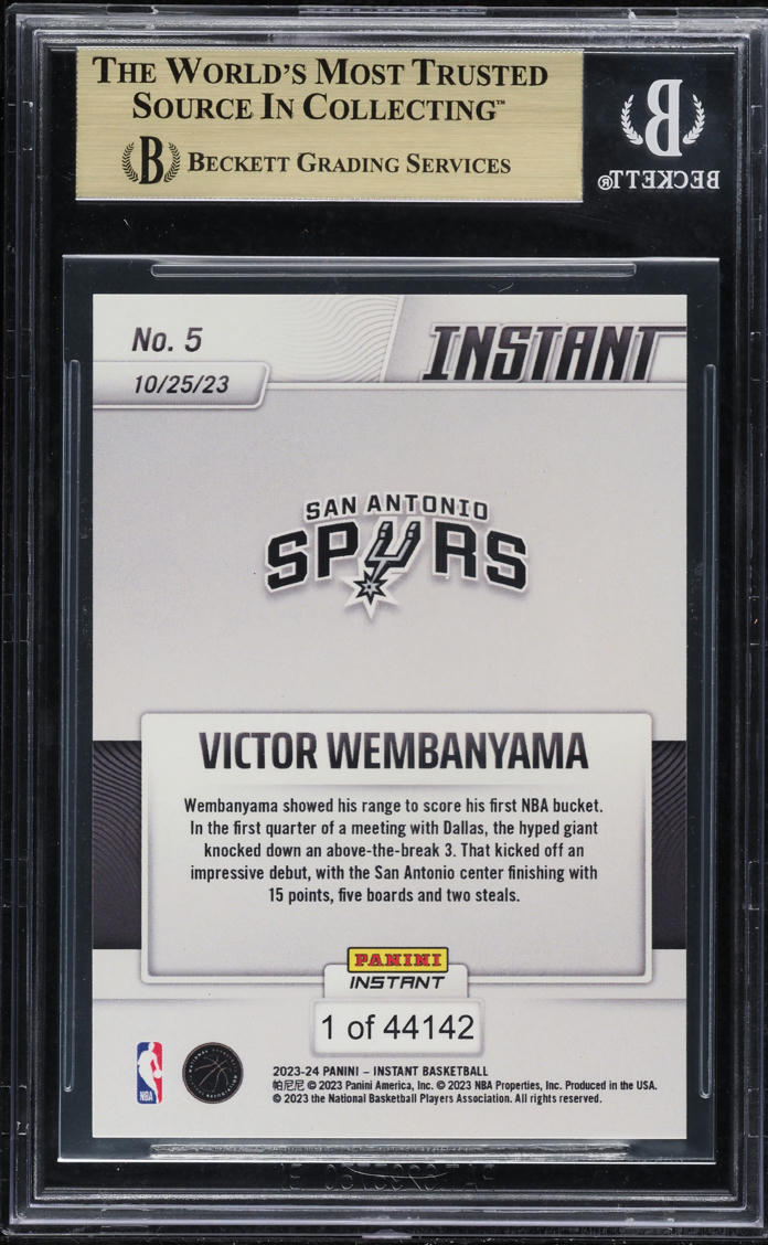 2023 Panini Instant Victor Wembanyama #5 BGS 9.5 GEM MINT