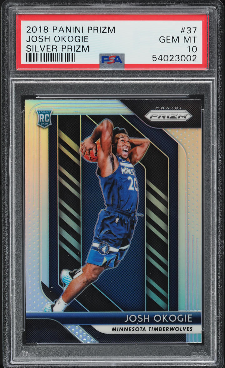 2018 Panini Prizm Silver Josh Okogie ROOKIE #37 PSA 10 GEM MINT