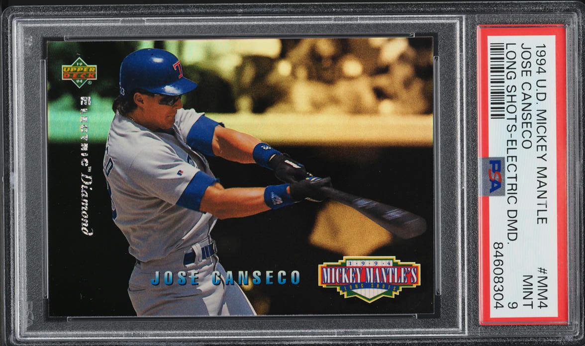 1994 Upper Deck Mickey Mantle Long Shots Electric Diamond Jose Canseco PSA 9