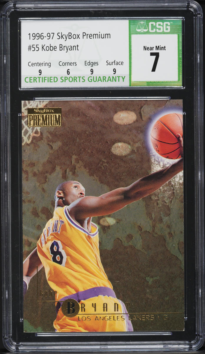 1996 Skybox Premium Kobe Bryant ROOKIE #55 CSG 7 NRMT