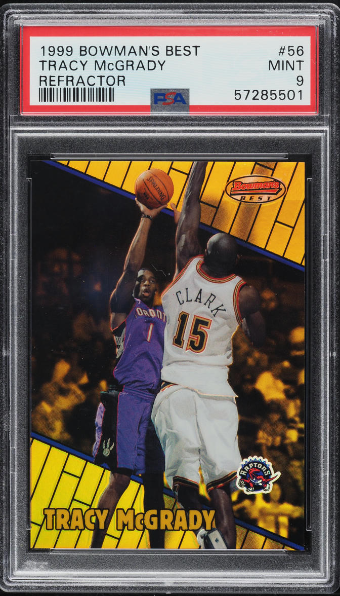1997 Finest Embossed Refractor Tracy Mcgrady ROOKIE /263 #294 PSA