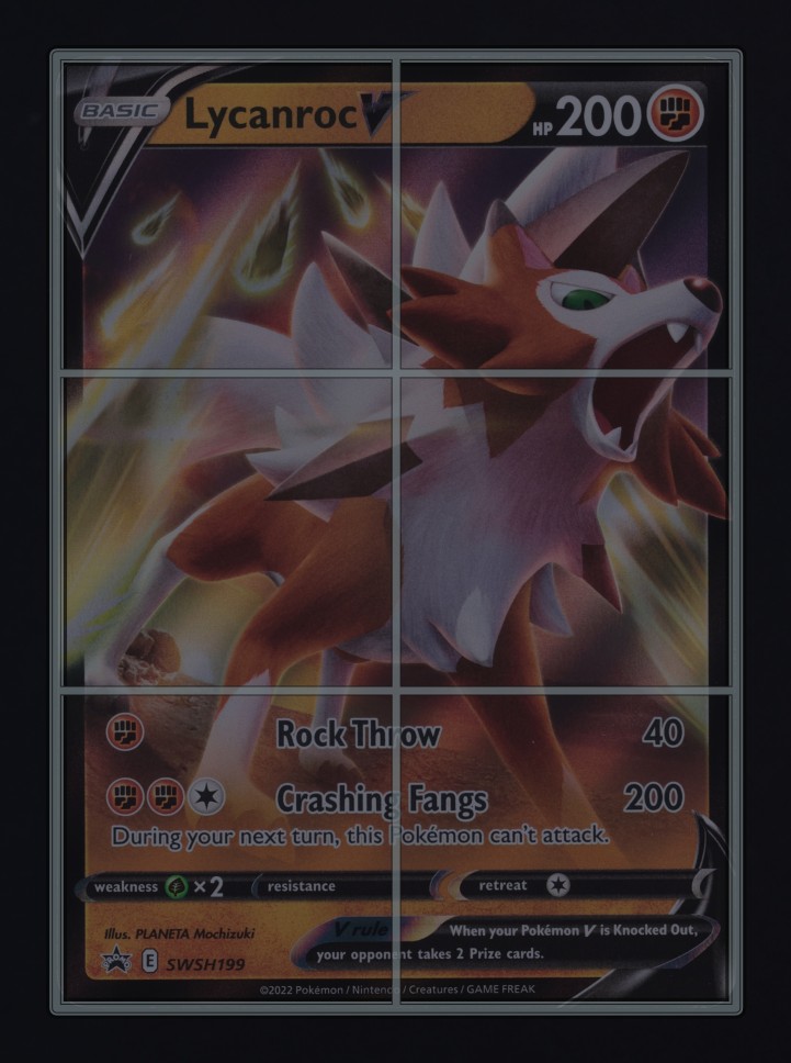 2022 Pokemon Sword & Shield Black Star Promo Holo Lycanroc V #SWSH199 MBA  AUTH on Fanatics Collect