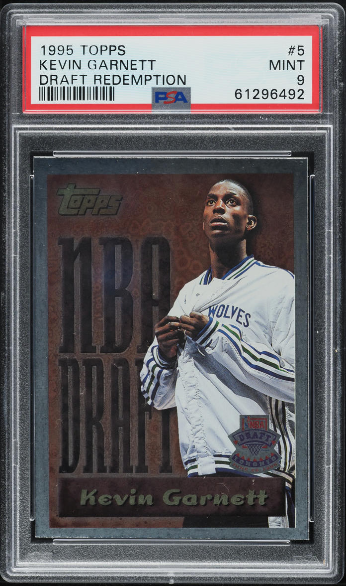 1995 Topps Draft Redemption Kevin Garnett ROOKIE #5 PSA 9 MINT