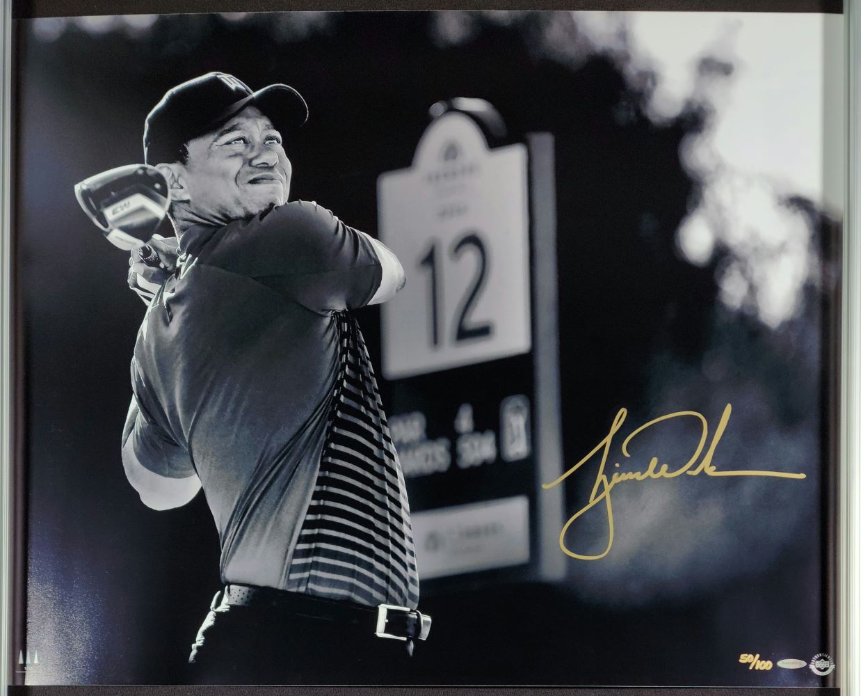 Tiger Woods Signed Autographed 24x30 Image /100 - Upper Deck AUTH