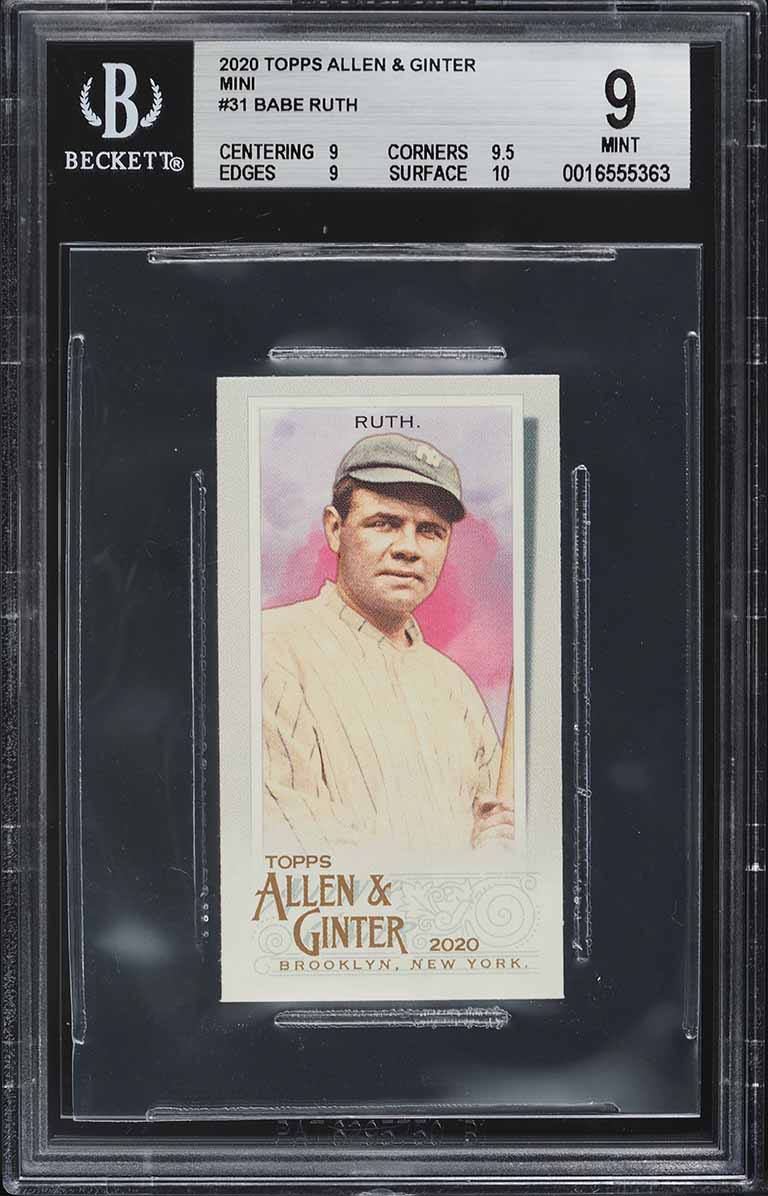 2020 Topps Allen & Ginter Mini Babe Ruth #31 BGS 9 MINT
