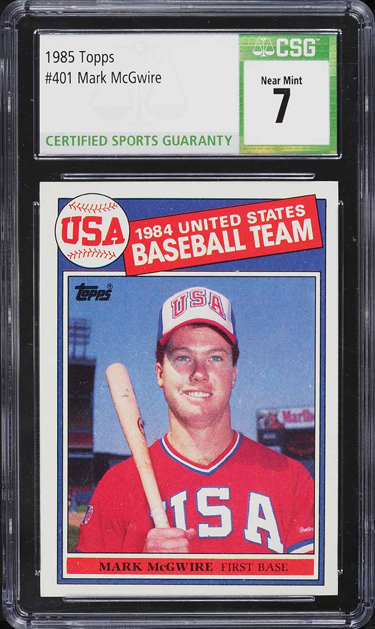 1985 Topps Mark McGwire ROOKIE #401 CSG 7 NRMT