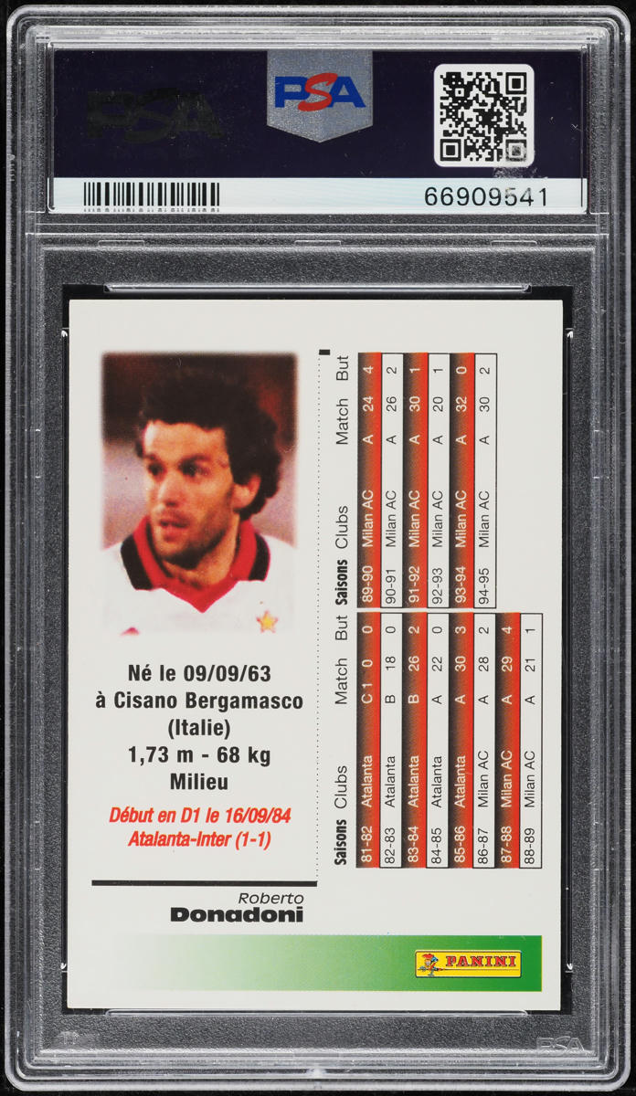 1995 Panini U.N.F.P. Roberto Donadoni #150 PSA 9 MINT